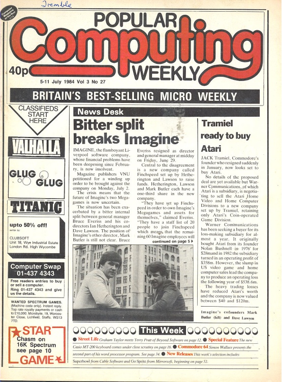 Article: Popular Computing Weekly Vol 3 No 27 - 5-11 July 1984
