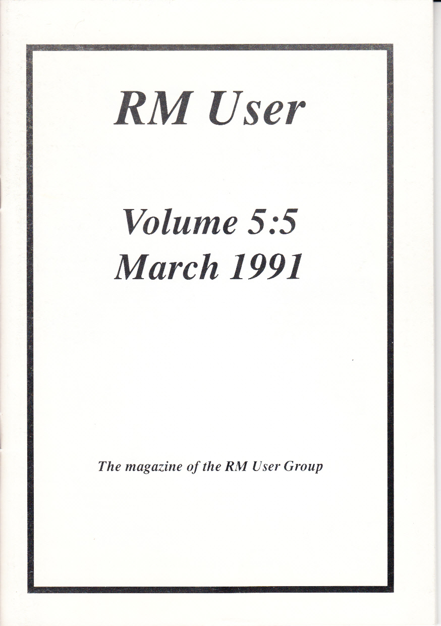 Article: RM User Volume 5:5 - May 1991