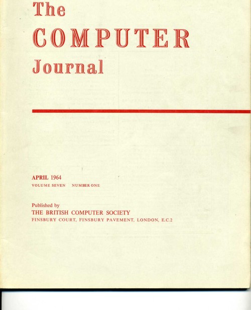 Scan of Document: The Computer Journal April 1964