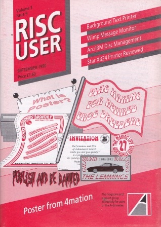 Article: Risc User - Volume 3  Issue 9 - September 1990