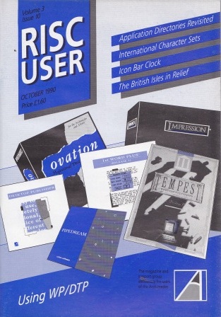 Article: Risc User - Volume 3  Issue 10 - October 1990