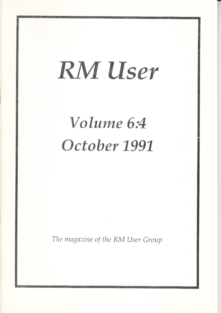 Article: RM User Volume 6:4 - October 1991