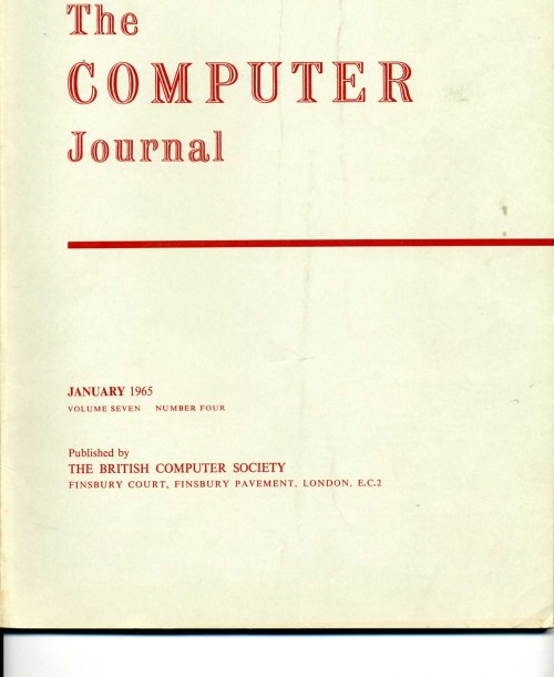 Scan of Document: The Computer Journal January 1965