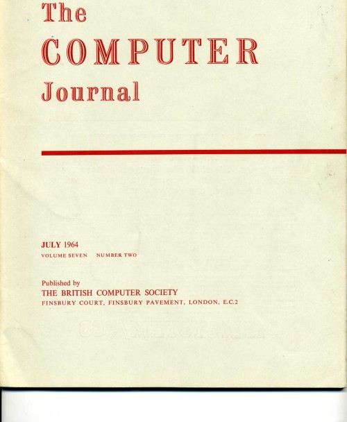 Scan of Document: The Computer Journal July 1964