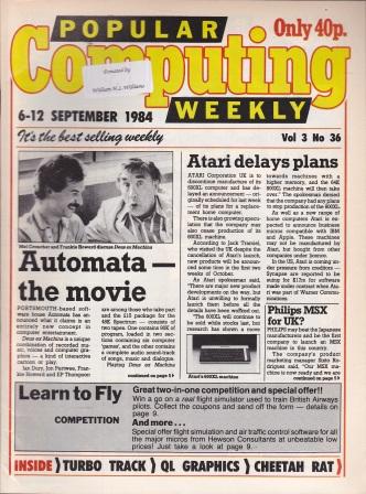 Article: Popular Computing Weekly Vol 3 No 36 - 6-12 September 1984