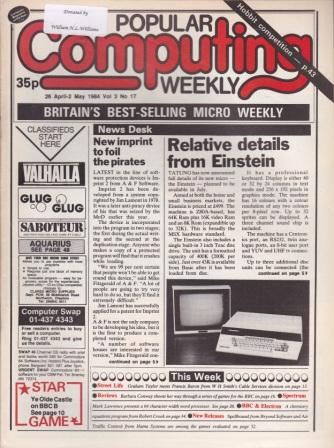 Article: Popular Computing Weekly Vol 3 No 17 - 26 April - 2 May 1984