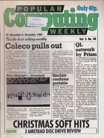 Article: Popular Computing Weekly Vol 3 No 48 - 29 November - 5 December 1984