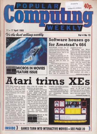 Article: Popular Computing Weekly Vol 4 No 15 - 11-17 April 1985