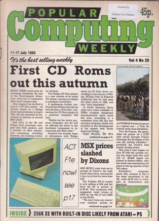 Article: Popular Computing Weekly Vol 4 No 28 - 11-17 July 1985
