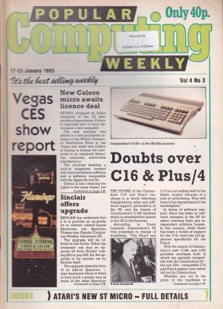 Article: Popular Computing Weekly Vol 4 No 03 - 17-23 January 1985