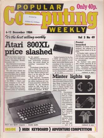 Article: Popular Computing Weekly Vol 3 No 49 - 6-12 December 1984