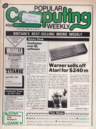 Article: Popular Computing Weekly Vol 3 No 28 - 12-18 July 1984