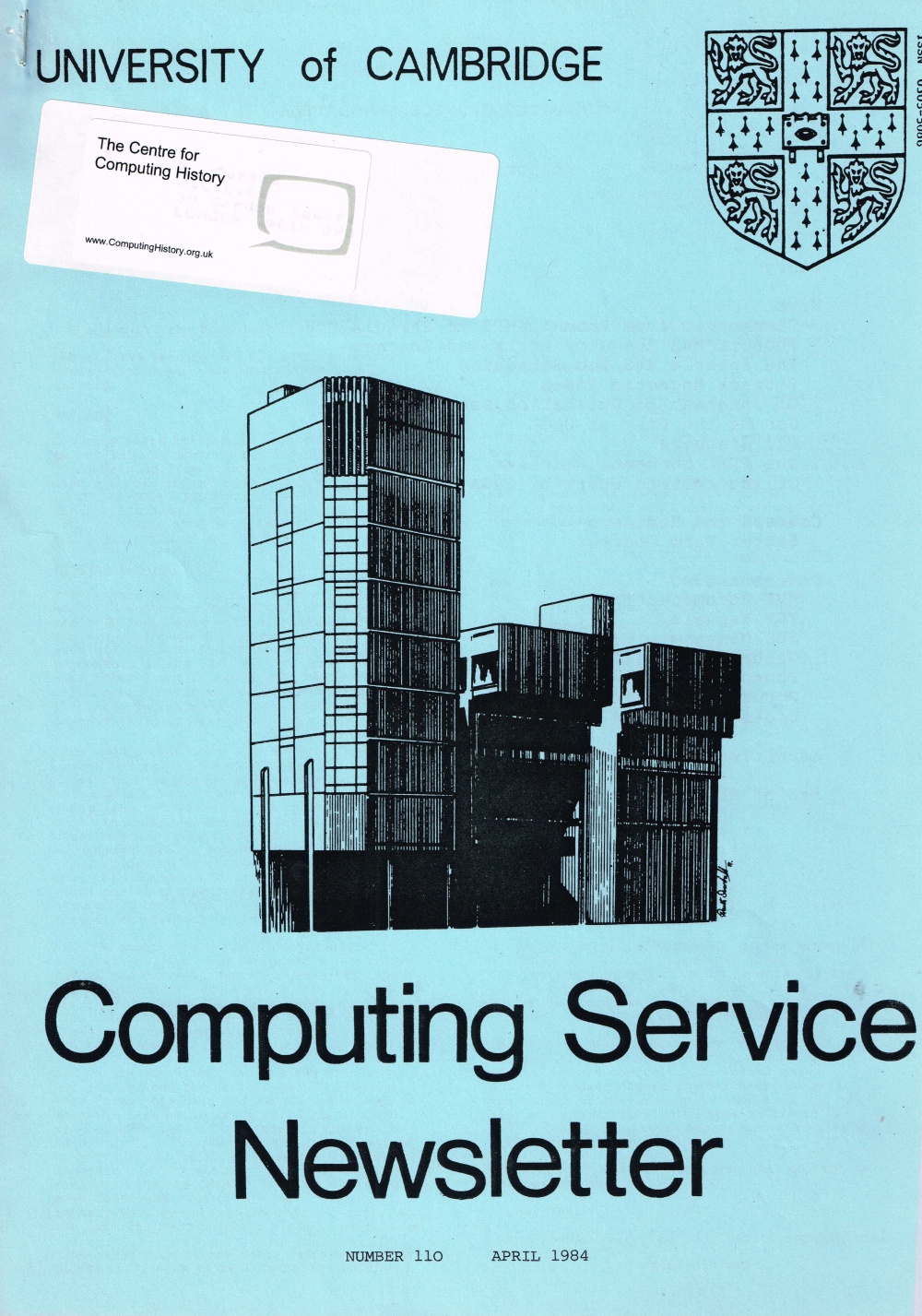 Article: University of Cambridge Computing Service April 1984 Newsletter 110