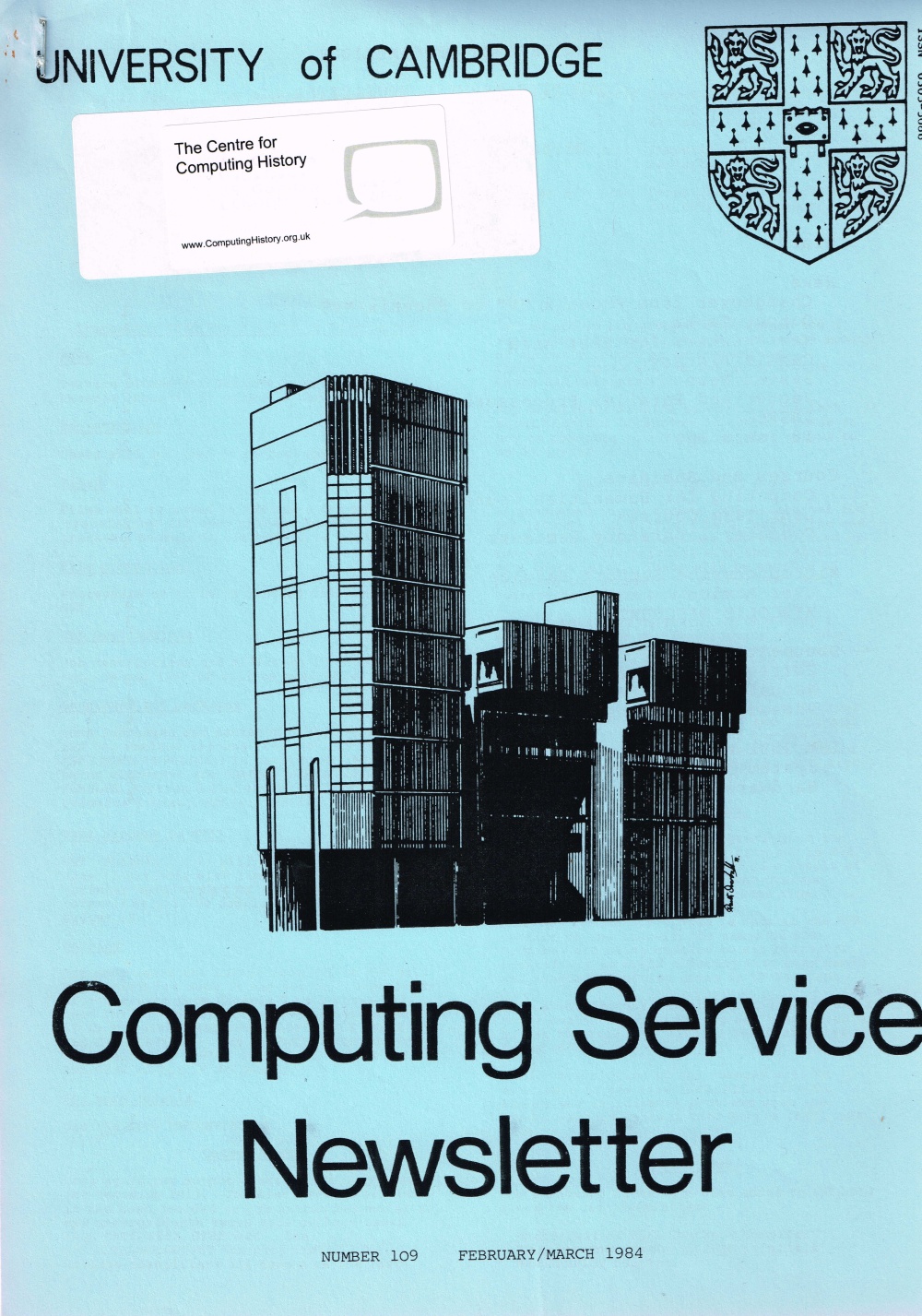 Article: University of Cambridge Computing Service February/March 1984 Newsletter 109