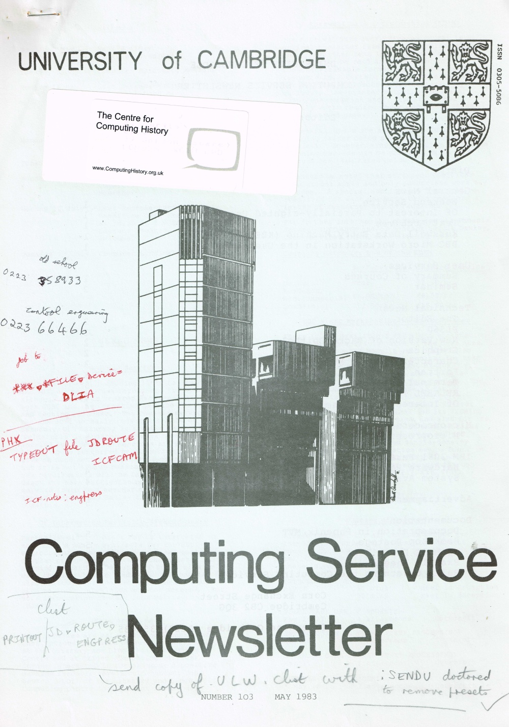 Article: University of Cambridge Computing Service May 1983 Newsletter 103
