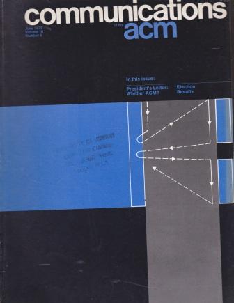 Scan of Document: Communications of the ACM - June 1973