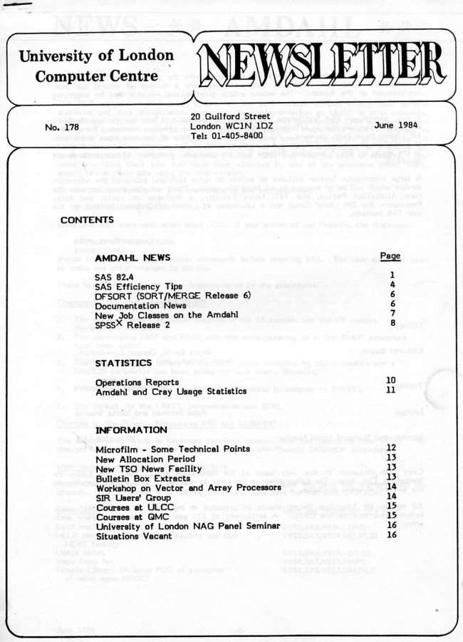 Scan of Document: ULCC News June 1984 Newsletter 178