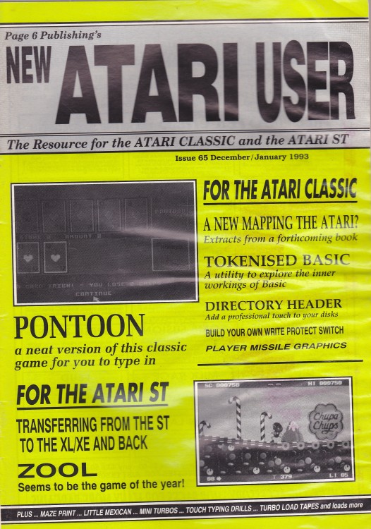 Scan of Document: New Atari User - Issue 65 - 
