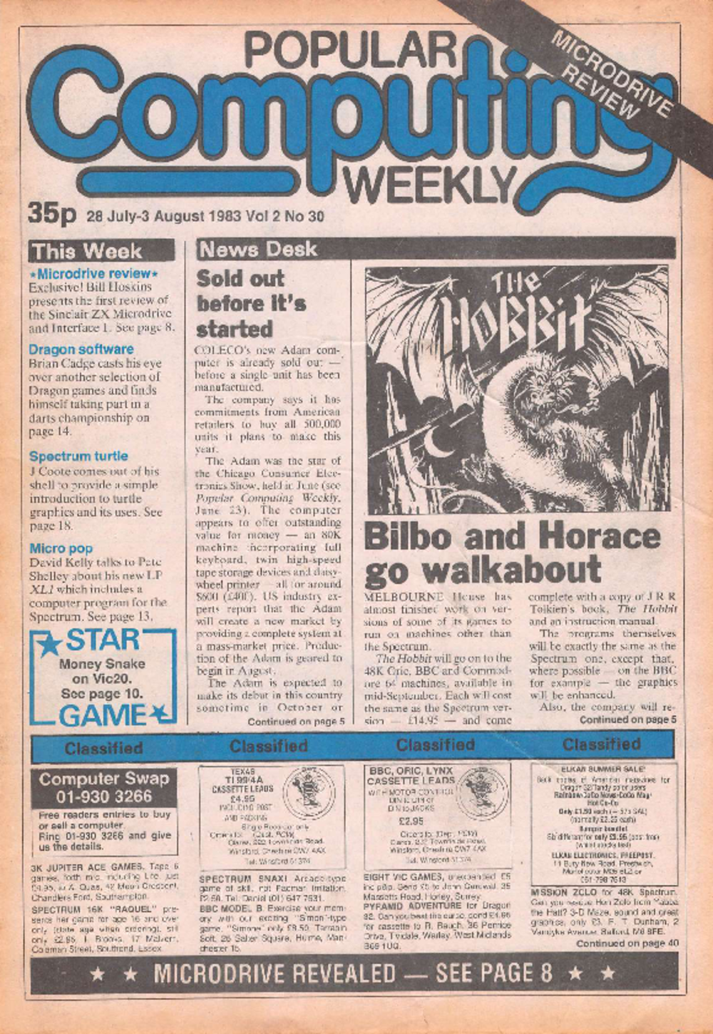 Article: Popular Computing Weekly Vol 2 No 30 - 28 July - 3 August 1983