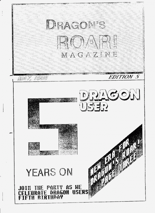 Scan of Document: Dragons Roar Edition 5 May 1988