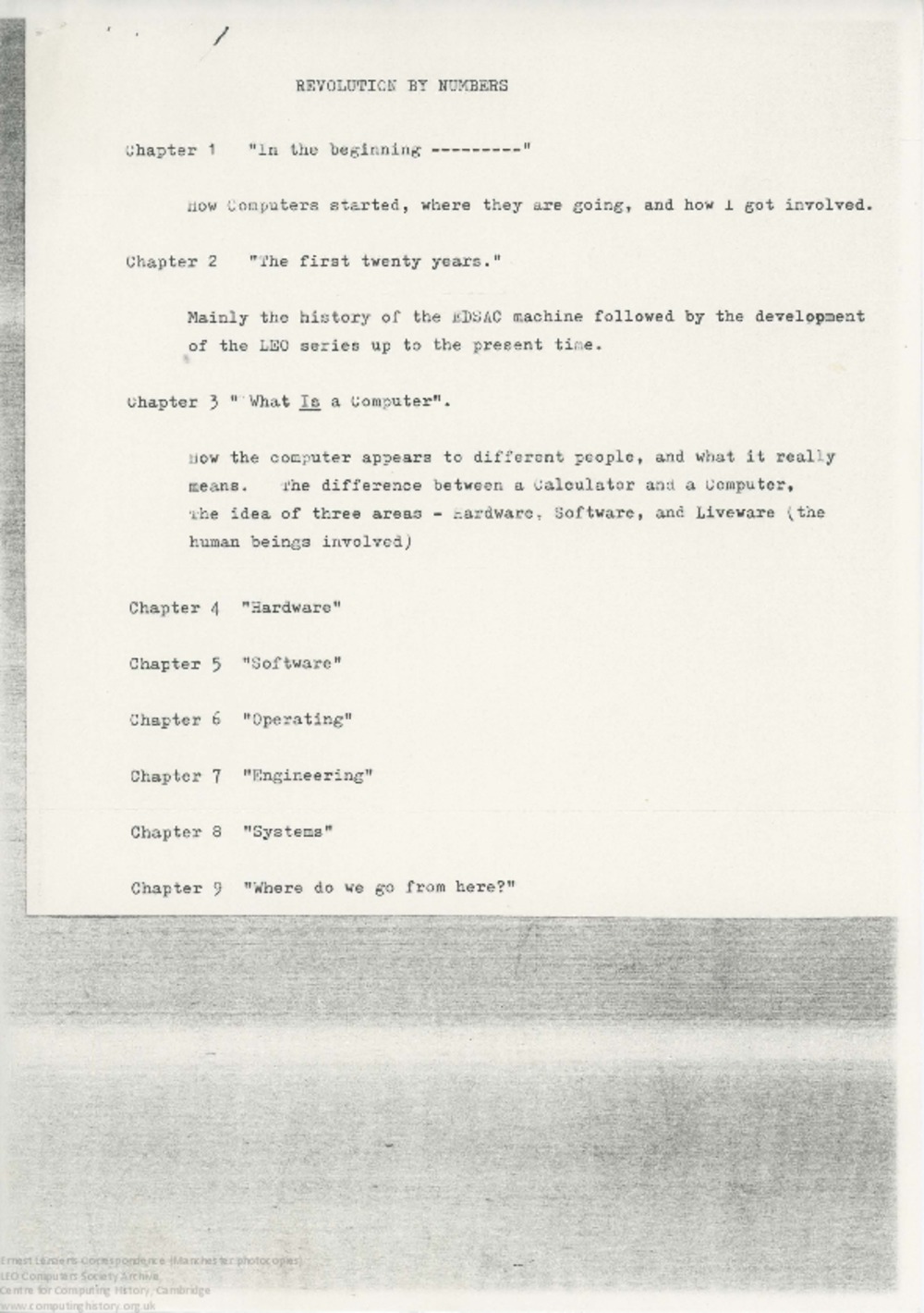 Article: 62899 Lenaerts: Revolution by Numbers, Chap 4. Hardware (draft), 30th Jul 1971
