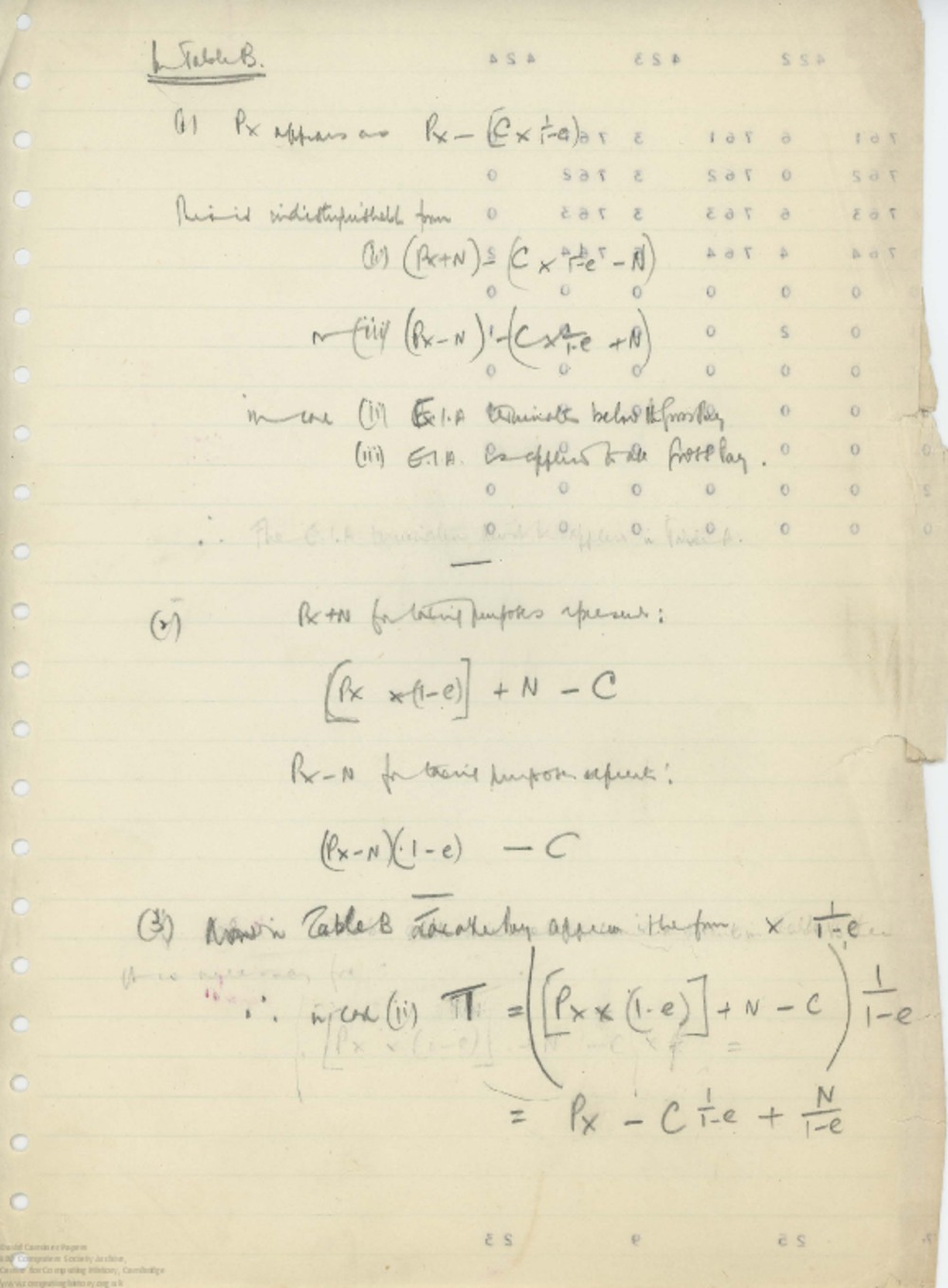 Article: 62930 David Caminer's calculations for 1955/56 Tax Tables job