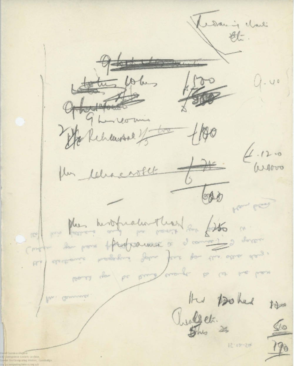 Article: 62934 David Caminer draft with a note from Mary Blood, 15 Dec 1954