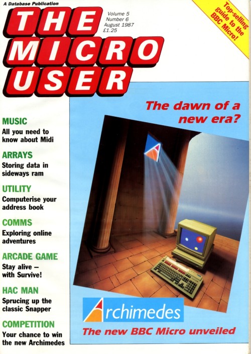 Scan of Document: The Micro User - August 1987 - Vol 5 No 6