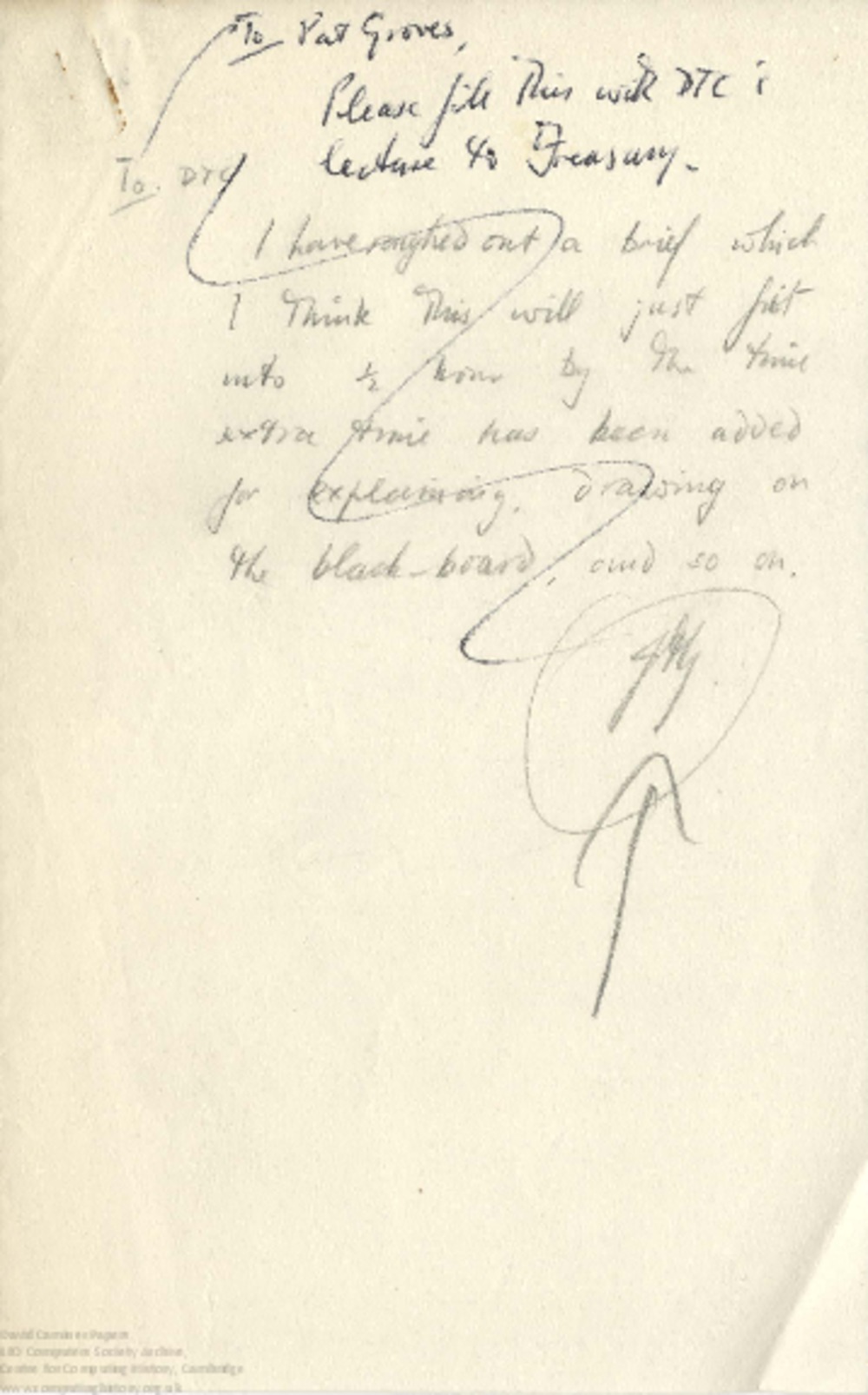 Article: 63007 Lecture to H.M. Treasury, February 1959