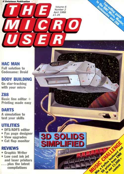 Scan of Document: The Micro User - April 1988 - Vol 6 No 2
