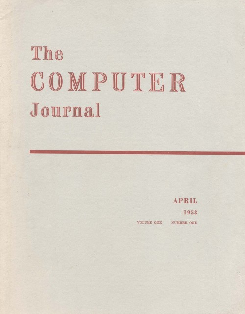 Scan of Document: The Computer Journal April 1958