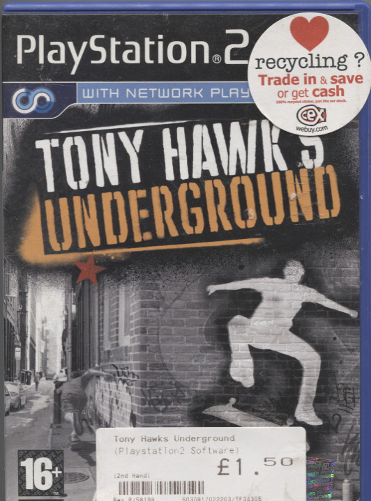 Tony Hawk Underground AND Tony Hawk's Project 8 2 disc set for XBOX