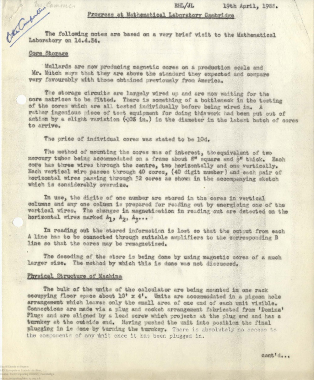 Article: 63099 Progress at Cambridge, Apr-June 1955