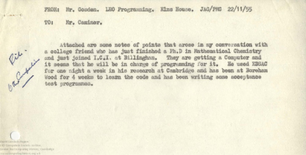 Article: 63103 Notes on ICI, Nov 1955