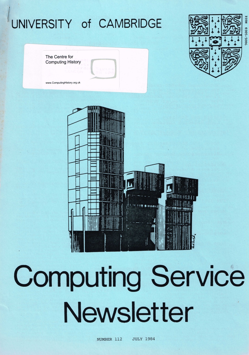Article: University of Cambridge Computing Service May 1984 Newsletter 112
