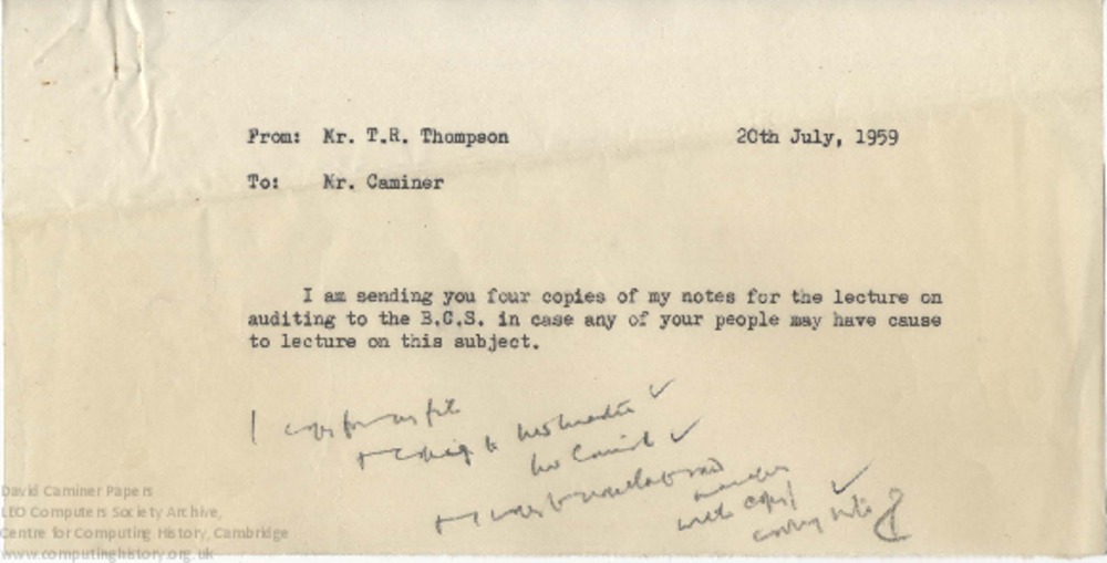 Article: 63993  Problems of Auditing Computing Data (T.R. Thompson), June 1959