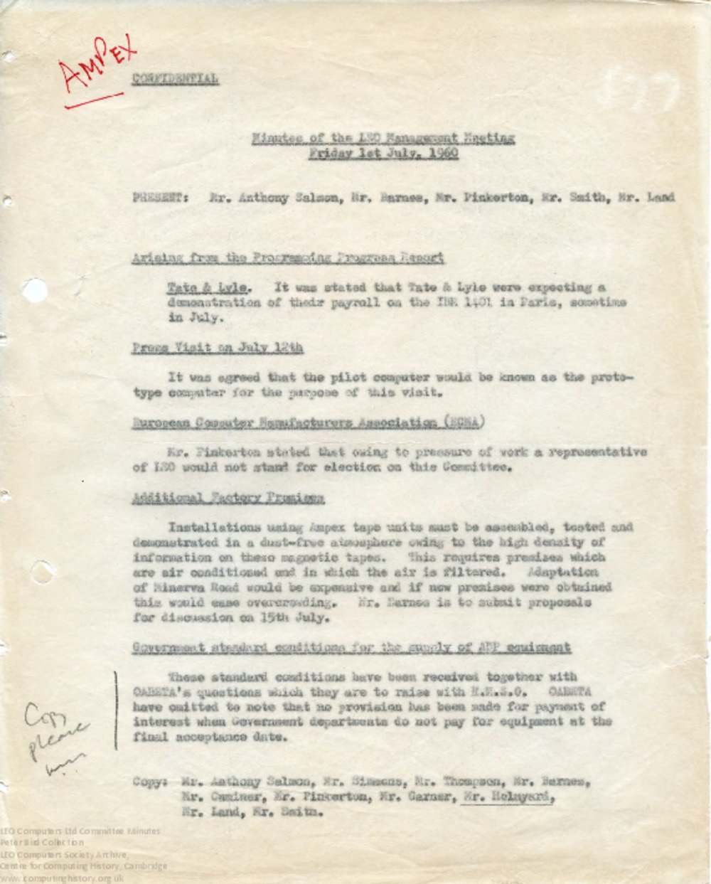 Article: 64398 LEO Management Meeting, 1960 third quarter (Jul-Sep 1960)