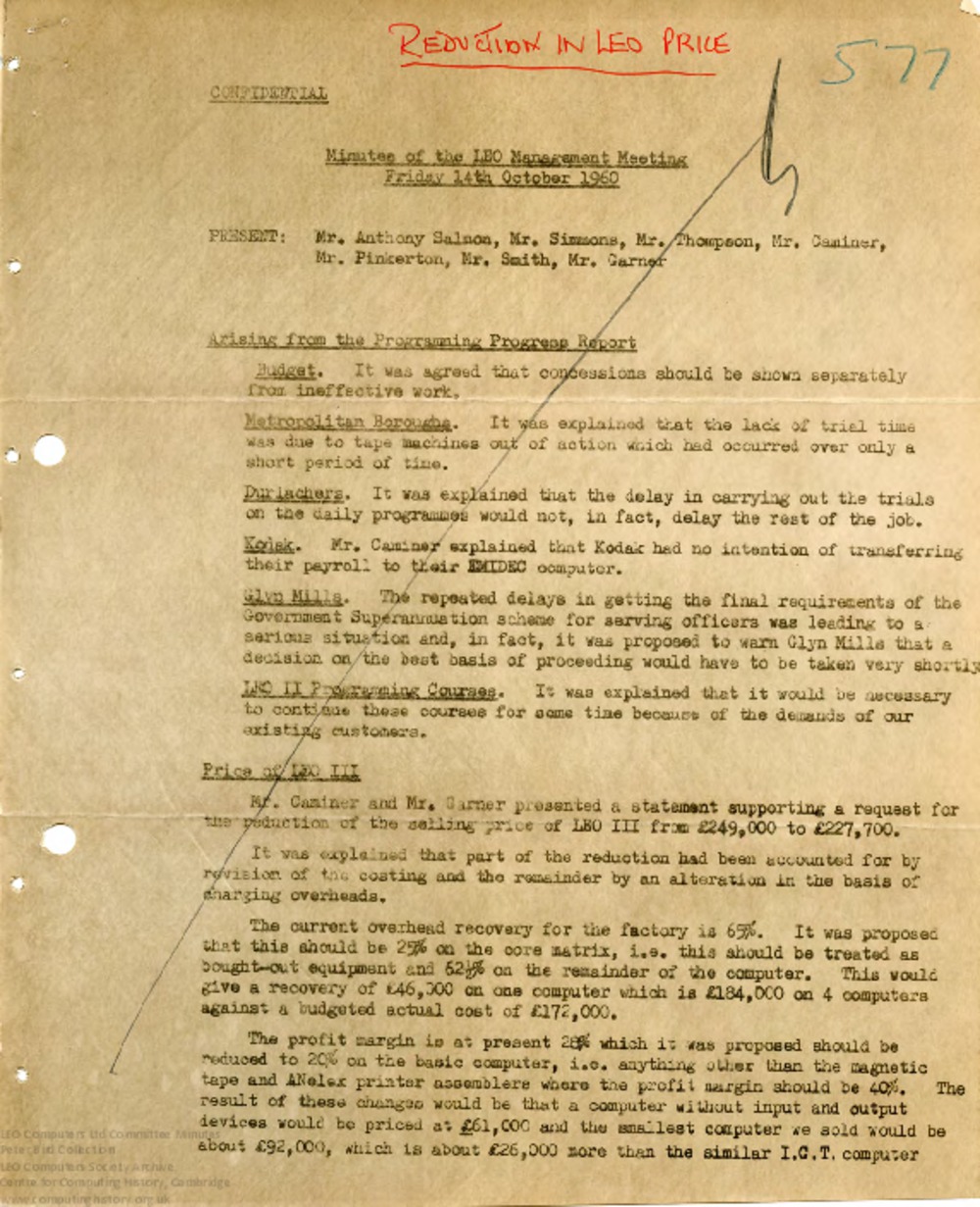Article: 63499 LEO Management Meeting, 1960 fourth quarter (Oct-Dec 1960)