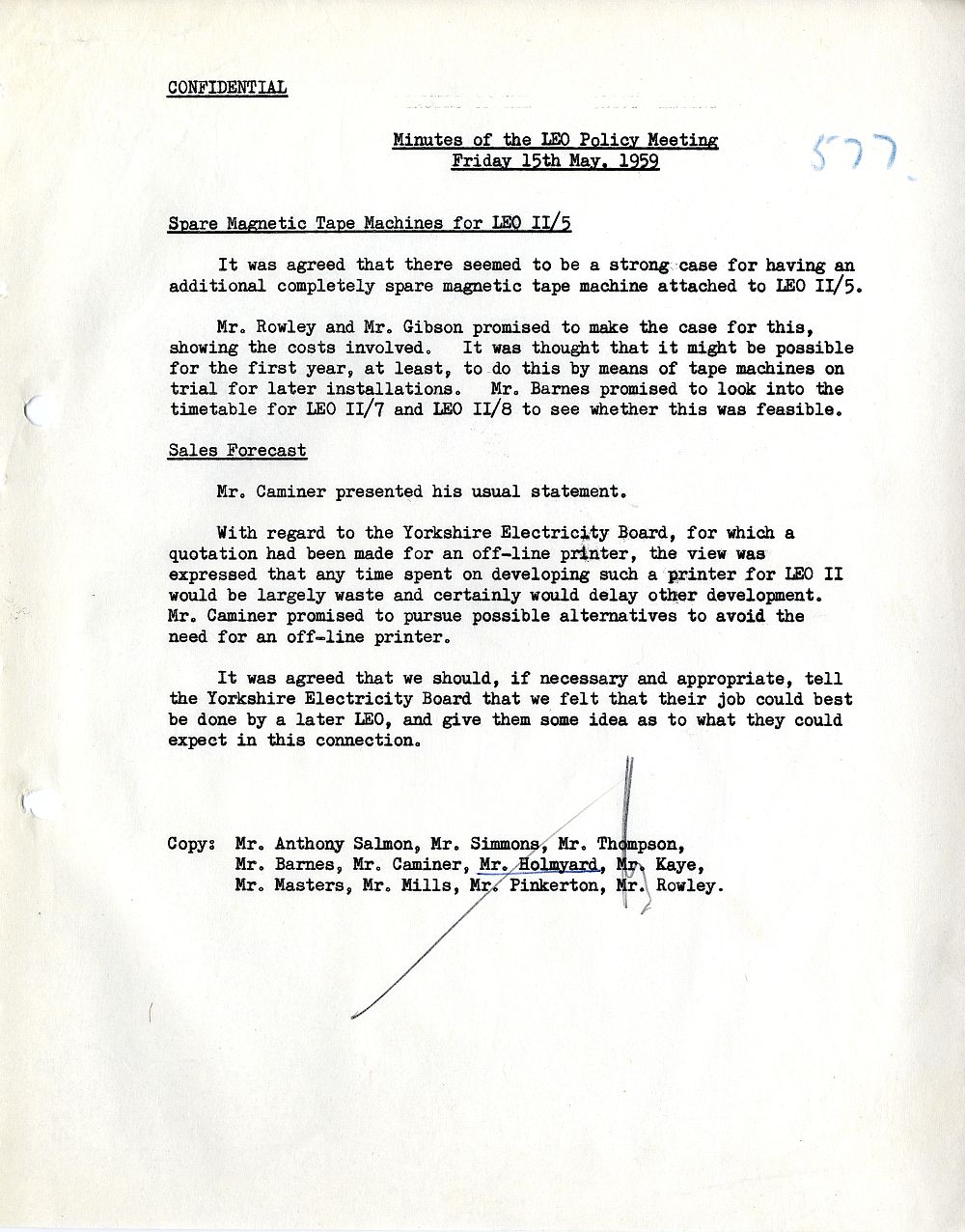 Article: 54590 LEO Policy Meeting, 15/5/1959