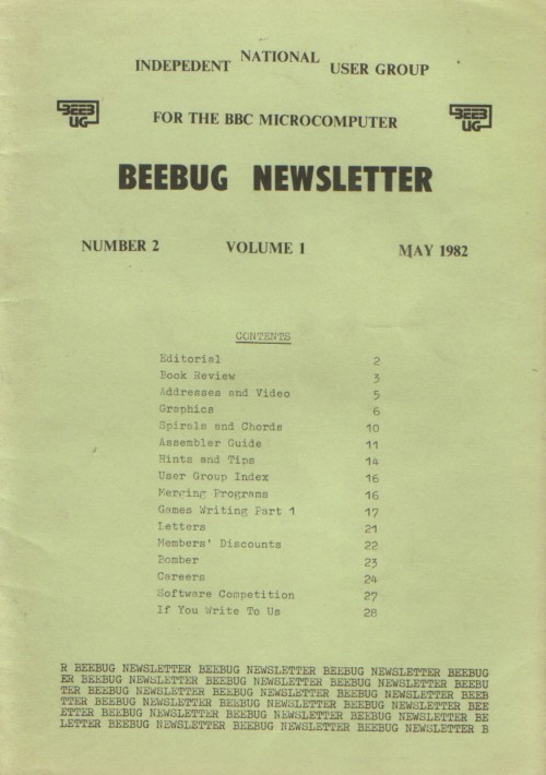 Article: Beebug Newsletter - Volume 1, Number 2 - May 1982