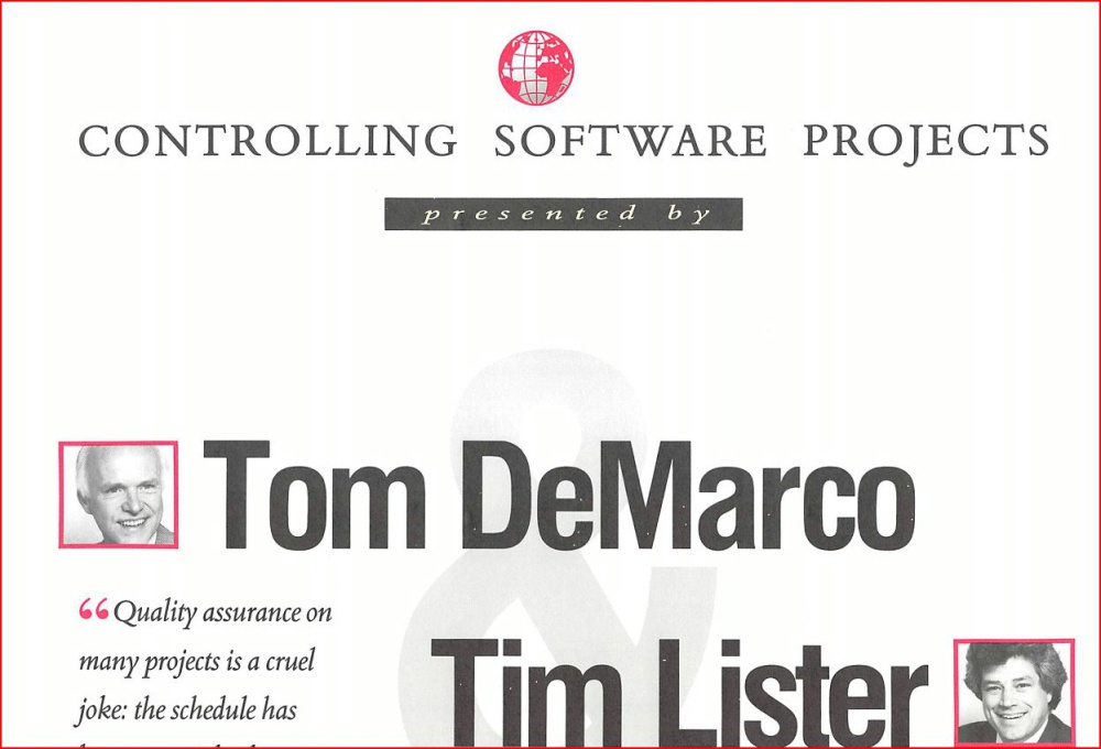 Article: Promotional Document for 'Controlling Software Projects' Courses