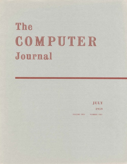 Scan of Document: The Computer Journal July 1959