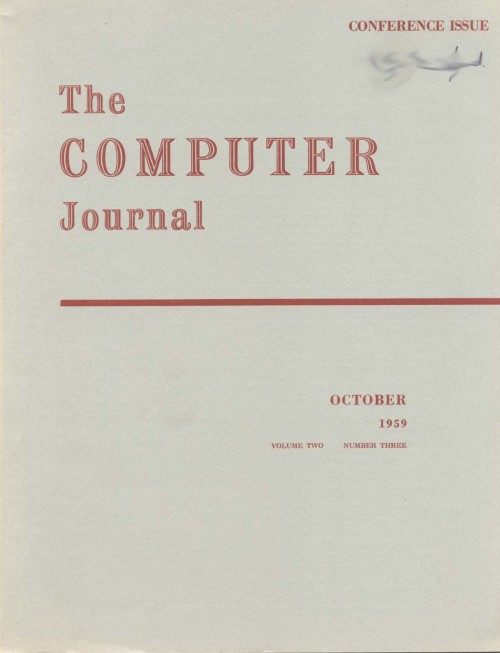 Scan of Document: The Computer Journal October 1959
