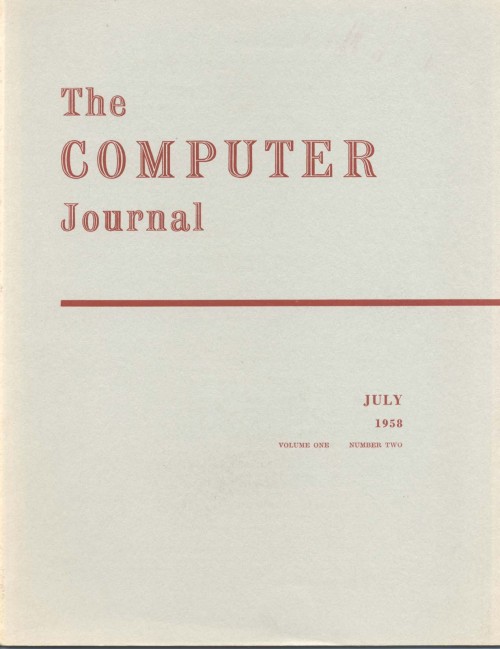 Scan of Document: The Computer Journal October 1958