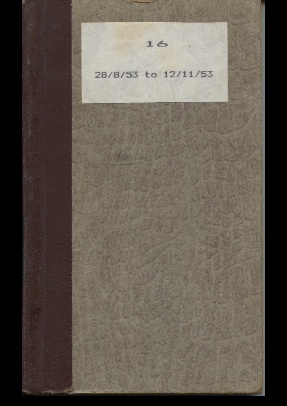 Article: Lenaerts Notebook 16 (28 Aug - 12 Nov 1953)