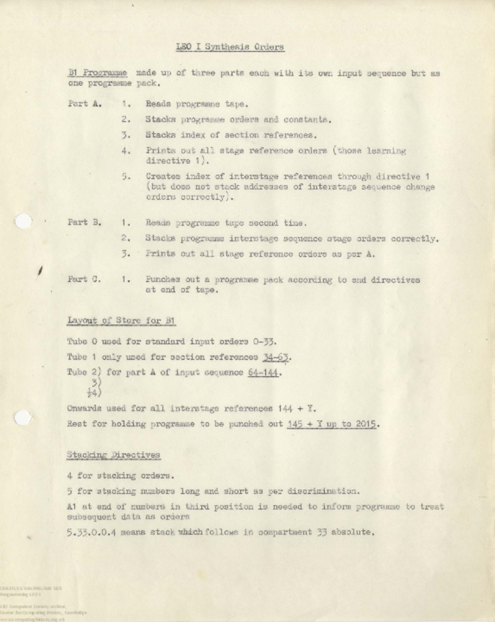 Article: 65268 Programming LEO I: LEO I Synthesis Orders