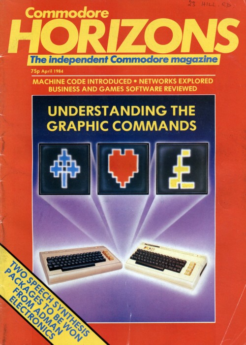Scan of Document: Commodore Horizons - April 1984