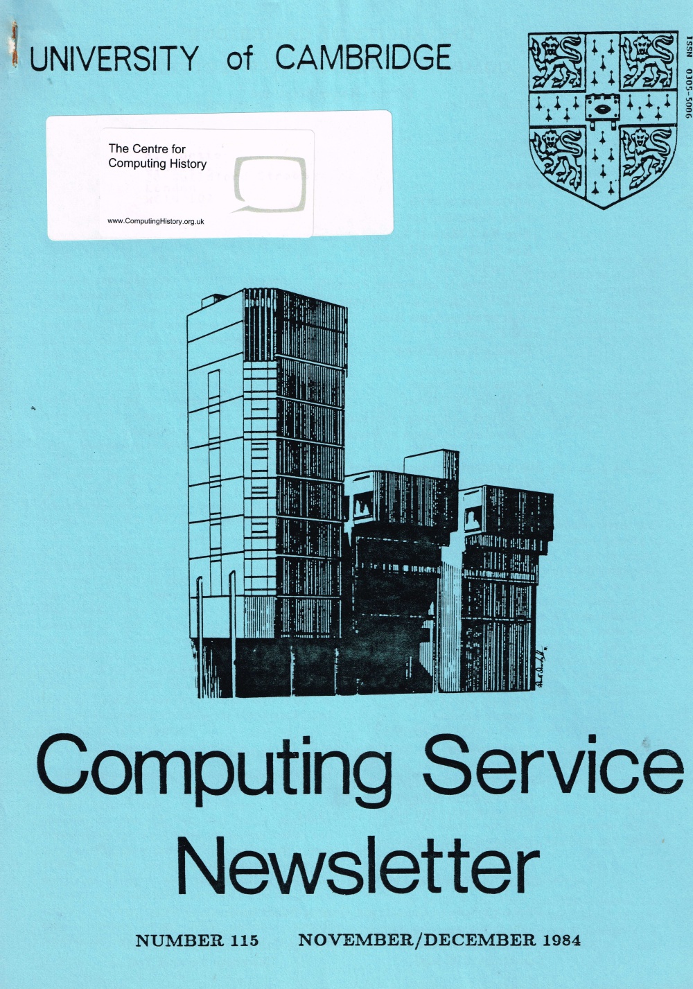 Article: University of Cambridge Computing Service November/December 1984 Newsletter 115