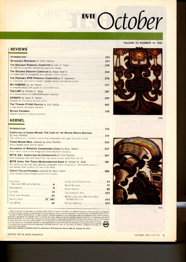 Scan of Document: Byte October 1985