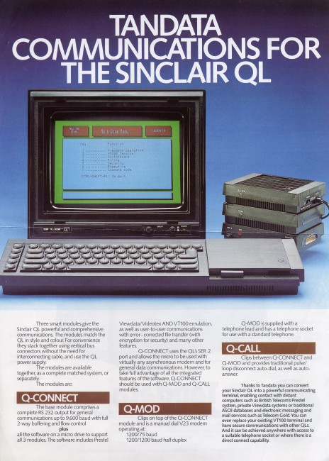 Article: Tandata Communications for the Sinclair QL